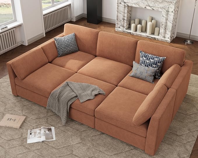 Oversized Modular Sectional Sleeper Sofa, Solid Wood Frame, Removable Washable - Image 3