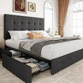 Allewie Upholstered Queen Size Platform Bed Frame by Allewie