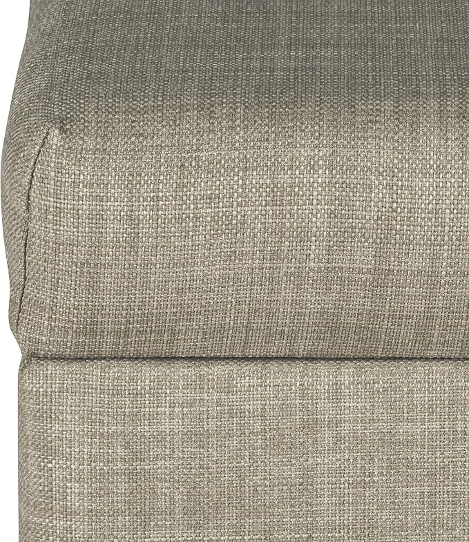 Homepop Home Decor | Upholstered MediumRectangular Storage Ottoman | Hinged Lid - Image 10