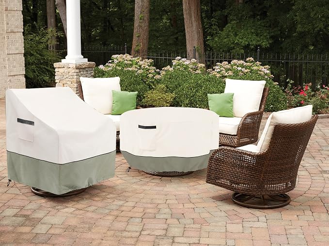 Round Patio Table Cover, 600D Heavy Duty Outdoor Furniture Covers Waterproof - Image 4