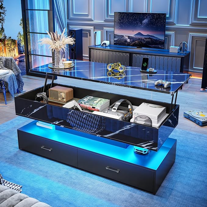 SEDETA 47.2" Lift Top Coffee Table, Coffee Tables by SEDETA