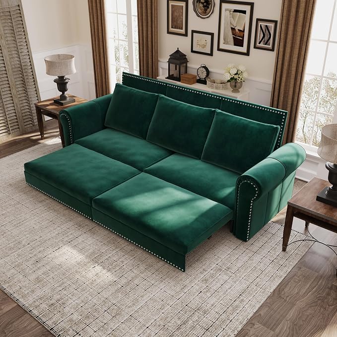 3 in 1 Convertible Sleeper Sofa Bed, 93.7" King Size Sofa Sleeper - Image 4