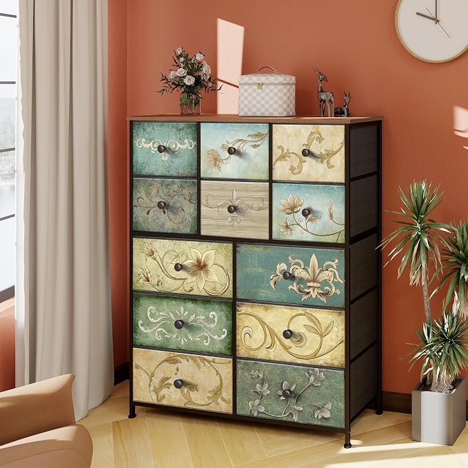 Tohomeor Dresser with Drawers for Bedroom Chest of Drawers Fabric Dresser for - Image 2