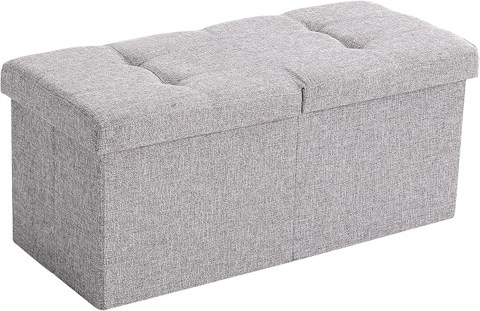 Storage Ottoman Bench Foldable Seat Footrest End of Bed Ottoman - Image 7