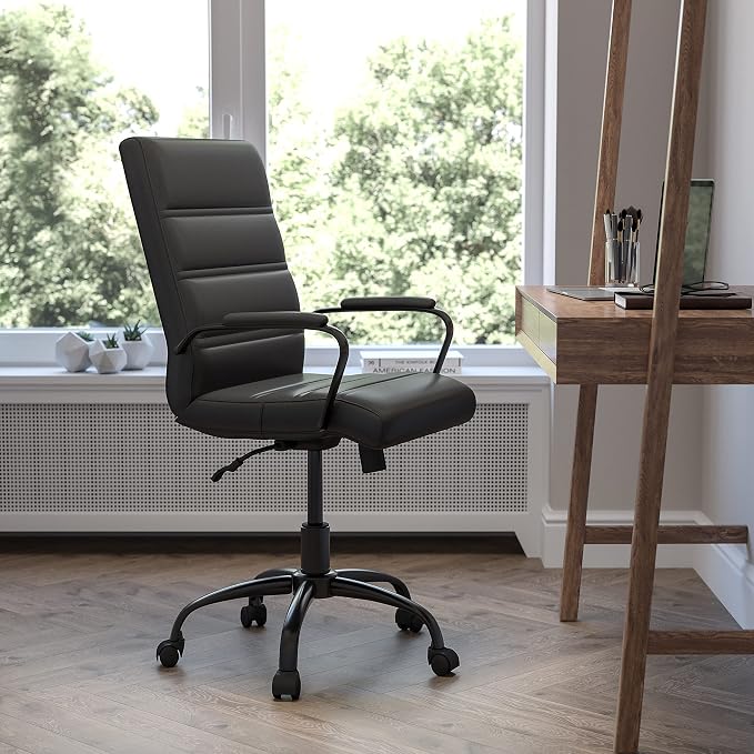 Flash Furniture Whitney Mid-Back Swivel LeatherSoft Desk Chair - Image 2