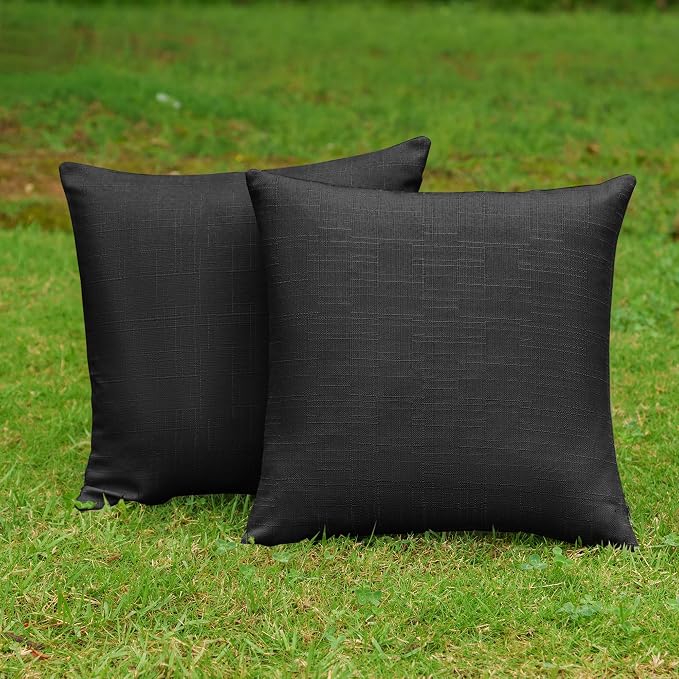 NiNi ALL Pack of 2 Decorative Outdoor Waterproof Pillow Covers Square Garden - Image 4