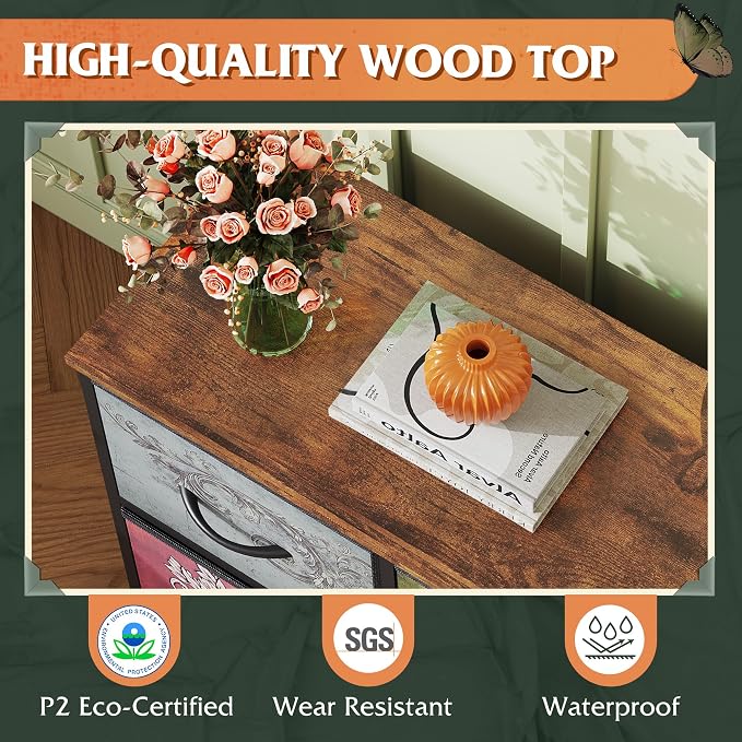 WLIVE Dresser for Bedroom with 5 Drawers, Wide Chest of Drawers, Fabric Dresser - Image 6
