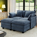 58" Cloud Couch Loveseat, Deep Seat Modular Sectional Sofa by Hanherry