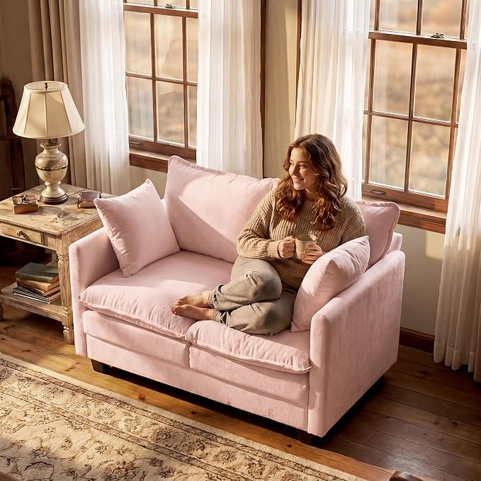 Loveseat Sofa with Cloud 3-Layer Cushion & 27" Deep Seat, Modern Love Seat - Image 3
