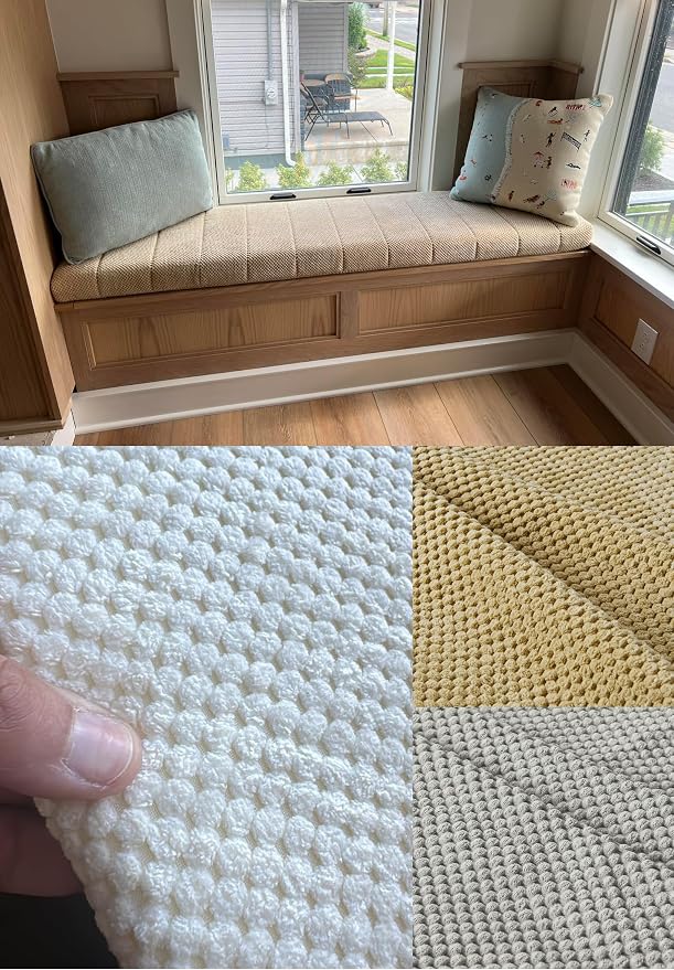 Custom Window Bench Seat Cushion Corduroy Soft Comfortable Customized Bay - Image 3