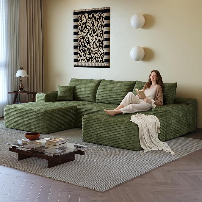 108" Sectional Couches for Living Room Cloud Couch Sofa by AWarmHomeForYou