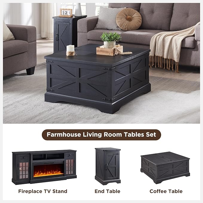 JXQTLINGMU 36" Lift Top Coffee Table - Image 6