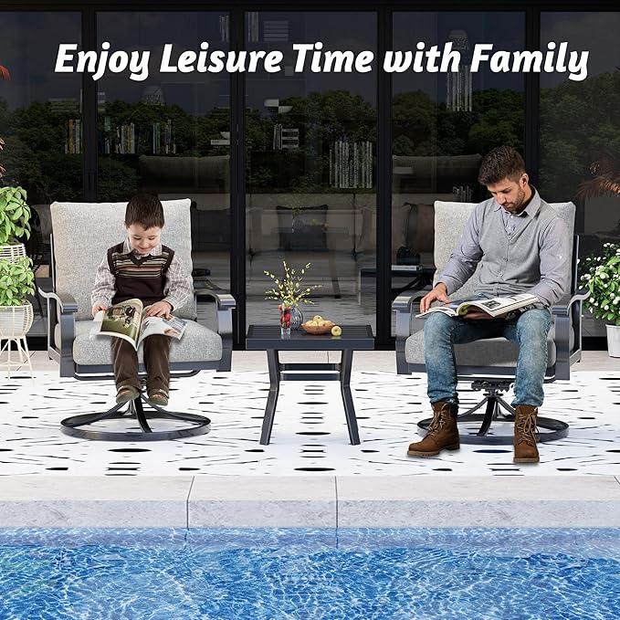 HOMREST Outdoor Swivel Rocker Patio Chairs - Image 7