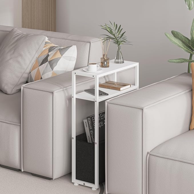 Leomonio Narrow Side Table, Slim End Tables - Image 4