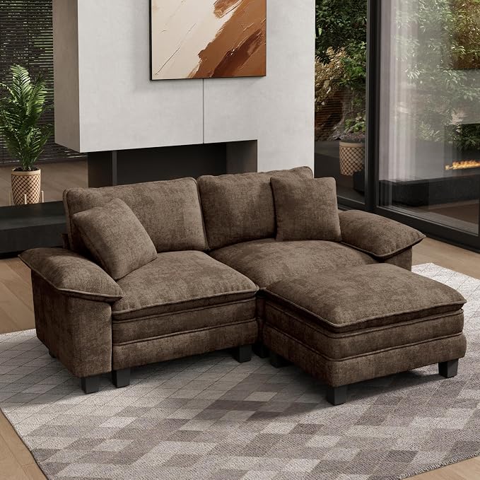 HERA'S HOUSE 88" Modular Sectional Sofa, L Shaped Couches by HERASHOUSE