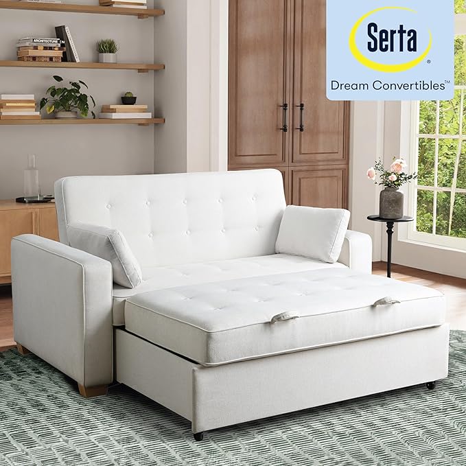 Serta® Ainsley Convertible Loveseat Sleeper Sofa – 3-in-1 Loveseat, Lounger & - Image 5
