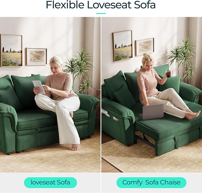 LINSY HOME Sectional Loveseat Sofa - Image 3