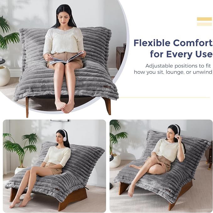 MAXYOYO Adjustable Living Room Chair, Convertible Bean Bag Chair & Recliner - Image 4