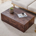 39.3'' Wood Coffee Table with Wood Grain, Rectangular Low Tables by KTRolster