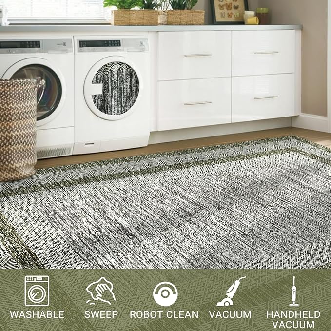 GarveeHome Small Bedroom Area Rug 3x5 Bordered Area Rug - Image 8