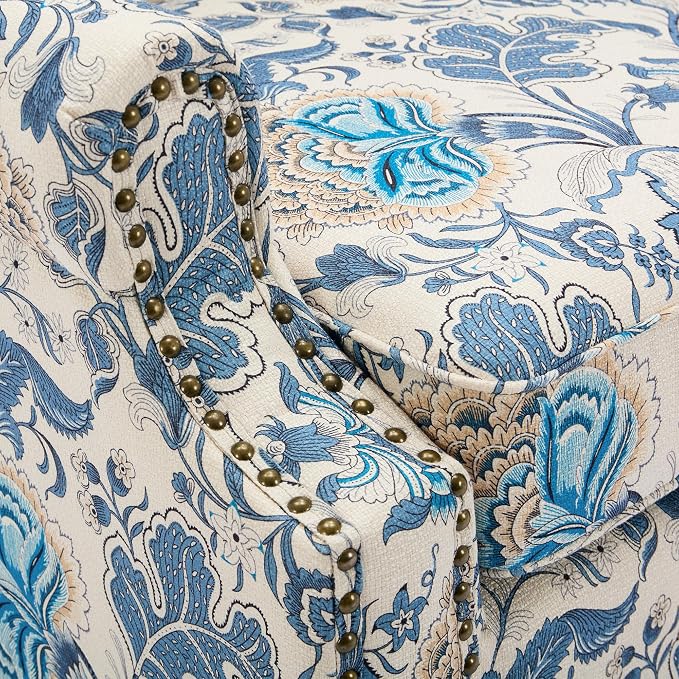 Pia Ricco High Back Floral Accent Chair - Image 5