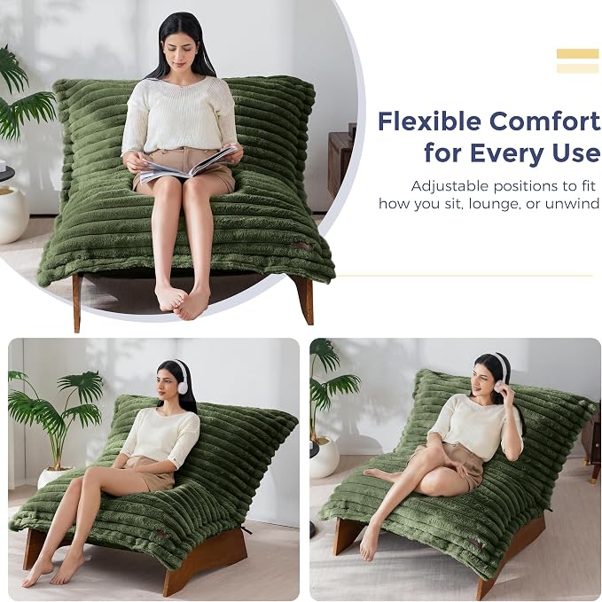 MAXYOYO Adjustable Living Room Chair, Convertible Bean Bag Chair & Recliner - Image 4