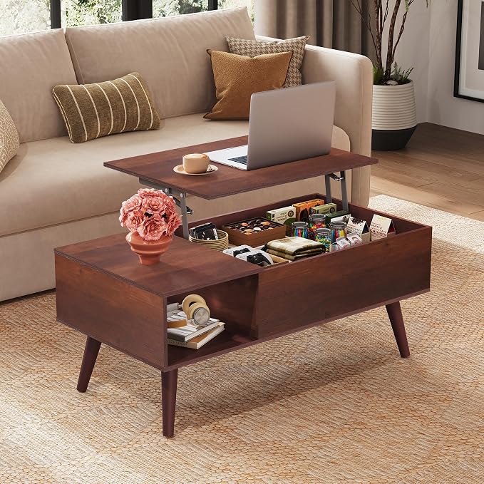 WLIVE Coffee Table for Living Room, Lift Top Coffee Table - Image 2