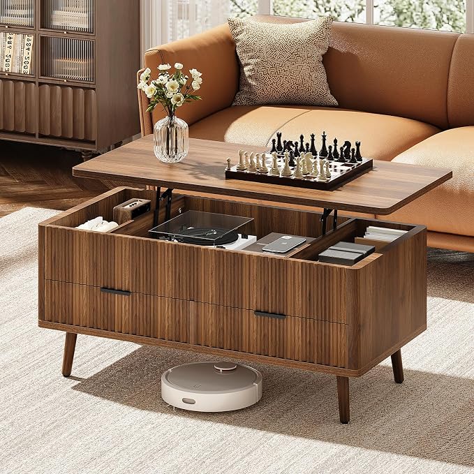 Lift Top Coffee Table with Storage - Image 7
