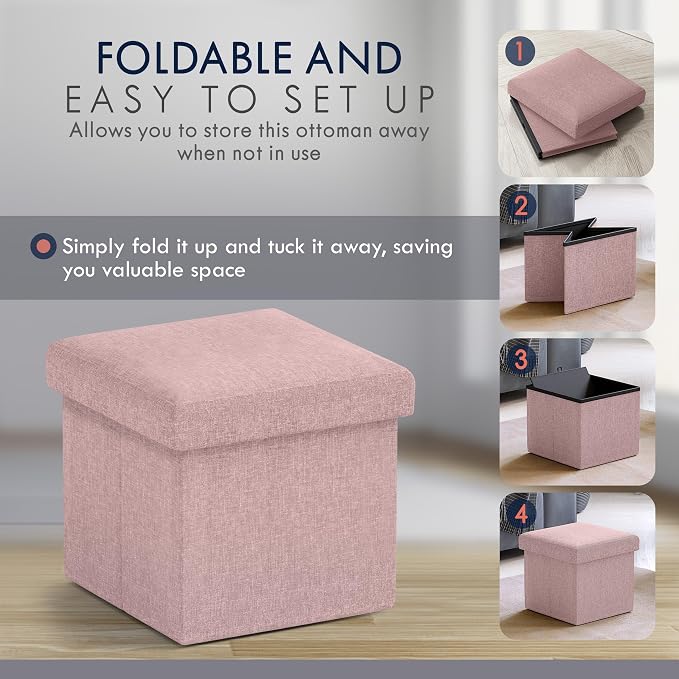 Ornavo Home Small Storage Ottoman, - Image 5