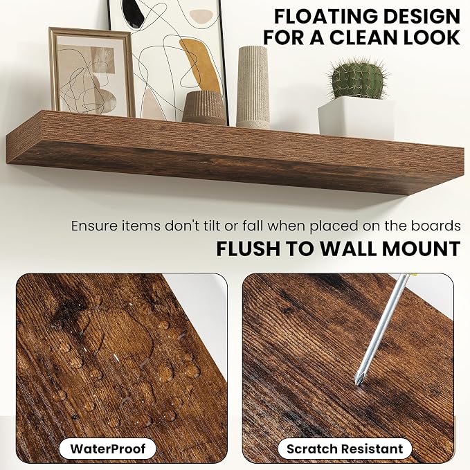 Fun Memories Floating Shelves for Wall, 24 Inch Floating Shelf for Home Decor - Image 4