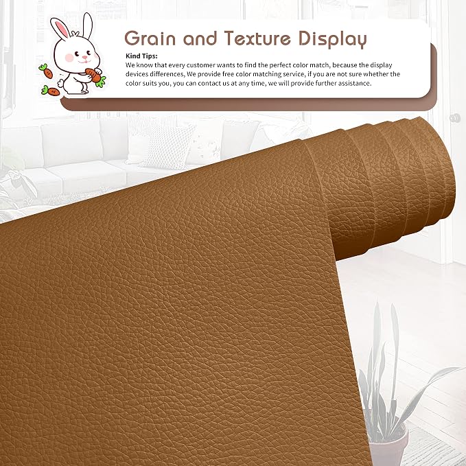KING MOUNTAIN Leather Repair Patch, 16 x 60 Inches self Adhesive Leather Repair - Image 2