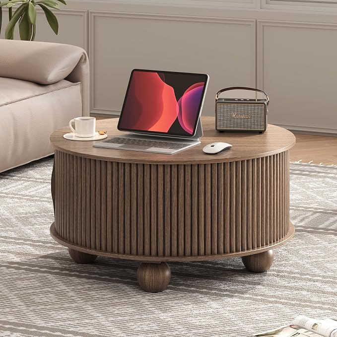 SULIVES Round Coffee Table - Image 5