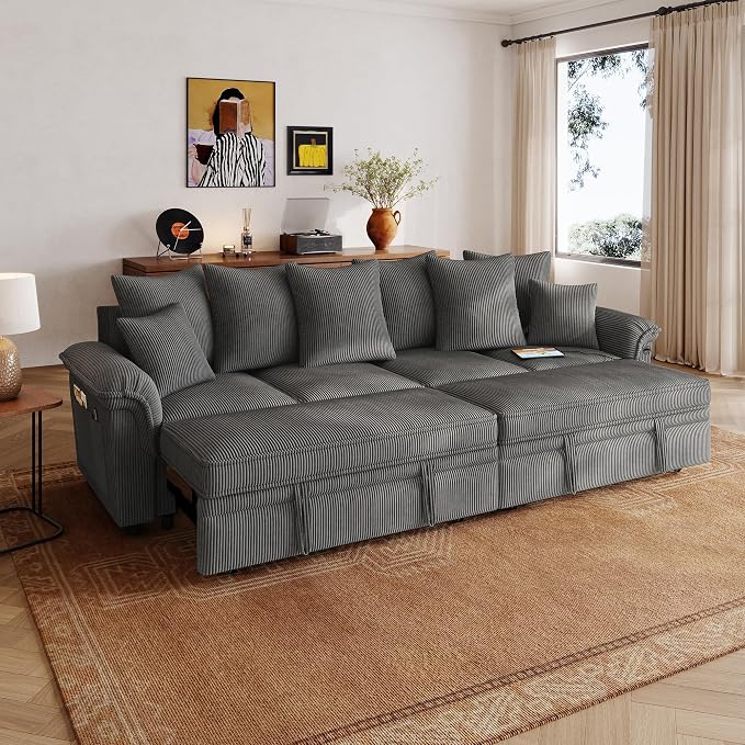 LINSY HOME Oversized Sectional Sleeper Sofa by LINSYHOME
