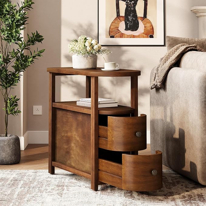 LITTLE TREE Solid Wood End Table Set 2 - Image 4