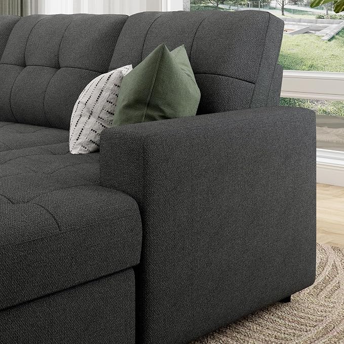 HONBAY Sectional Sleeper Sofa Pull Out Bed - Image 7
