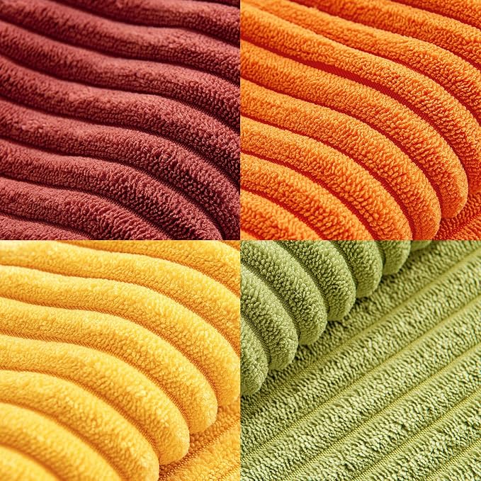 MIULEE Burnt Orange Decorative Throw Pillow Covers 18x18 Inch Set of 4 Boho - Image 6
