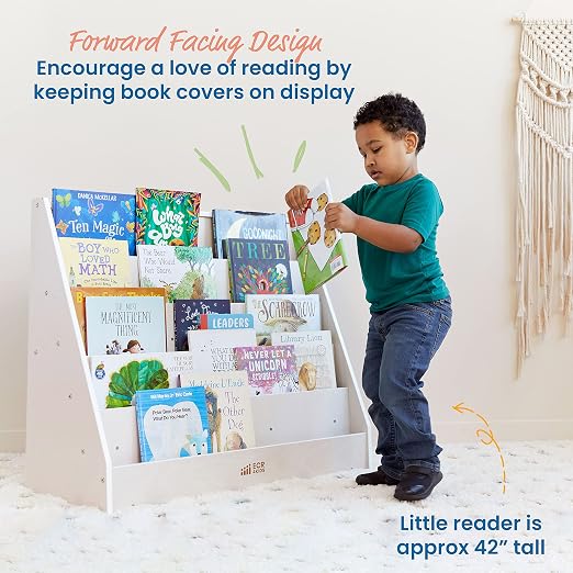 ECR4Kids Single-Sided Book Storage and Display, Montessori Furniture - Image 4