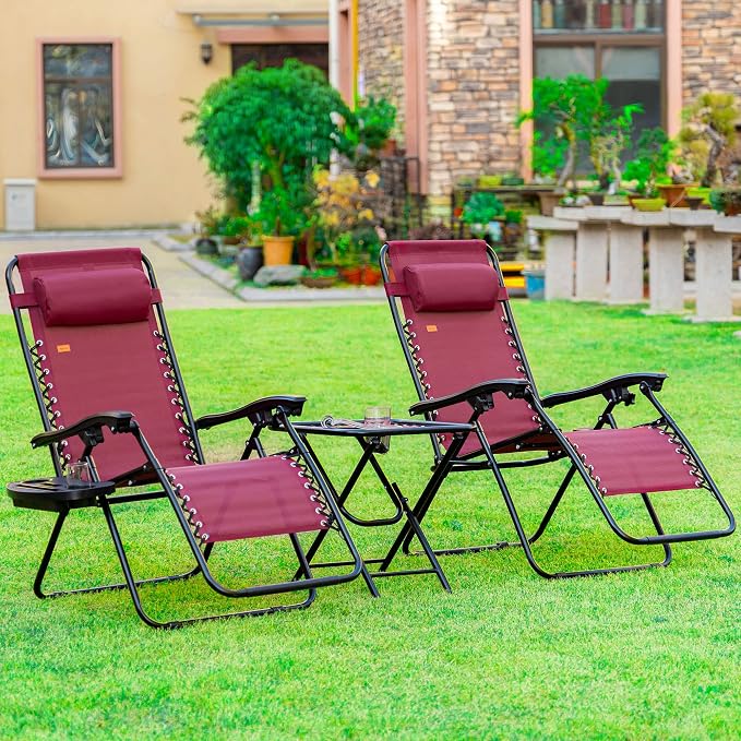 Outsunny Zero Gravity Chair Set - Image 2