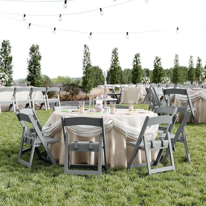 Flash Furniture Hercules Set of 10 Kids Gray Resin Folding Chair - Image 8