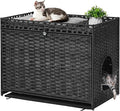 Cat Litter Box Enclosure with Soft Litter Mat; Hidden Cat Washroom Furniture by Catlitterboxenclosure