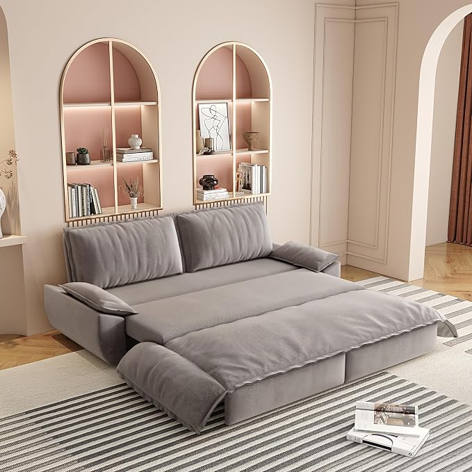 KEIKI 73.2" Queen Sleeper Couch, 3-in-1 Convertible Pull Out Sofa Bed by KEIKI