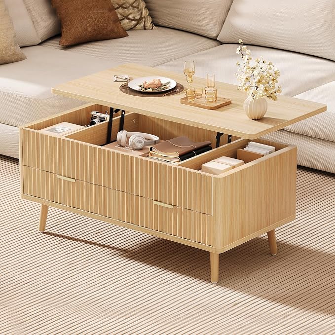 Lift Top Coffee Table with Storage - Image 8