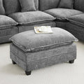 35‘’ Modern Chenille Cloud Sofa Ottoman, Rectangle Ottoman by WUTUTUEE