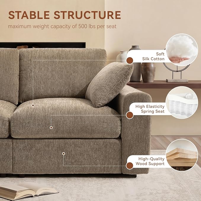 Ihanherry Cloud Sectional Couches - Image 4