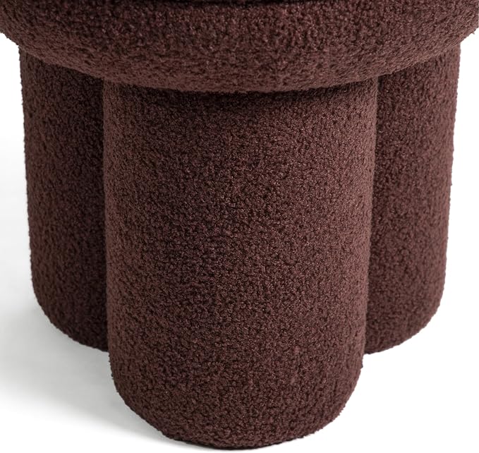 Furniture of America Rami Modern 17.5-inch Mushroom-Shape Upholstered Ottoman - Image 8