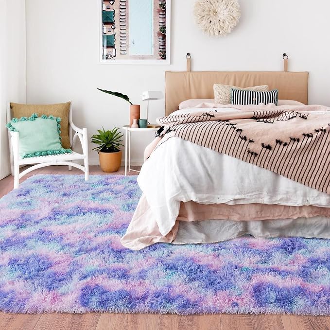 Rugs for Bedroom 4x6, Soft Shaggy Modern Shag Area Rug for Living Room - Image 2