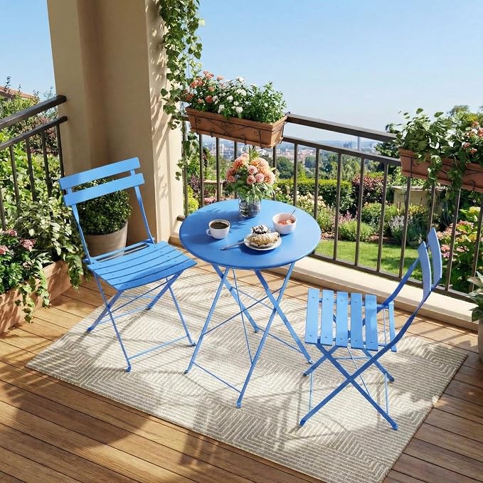 GarveeLife Outdoor Metal Bistro Set, 3-Piece Patio Furniture Set - Image 6