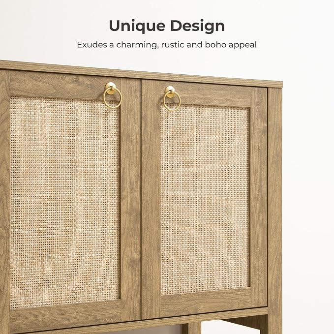 SICOTAS Rattan Sideboard Buffet Cabinet - Image 3