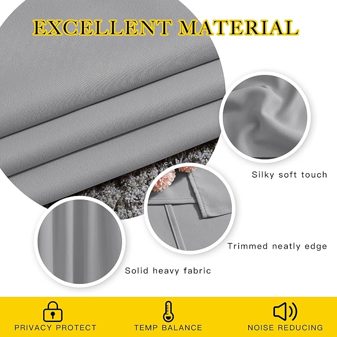NICETOWN Blackout 72 inch Curtains - Image 2