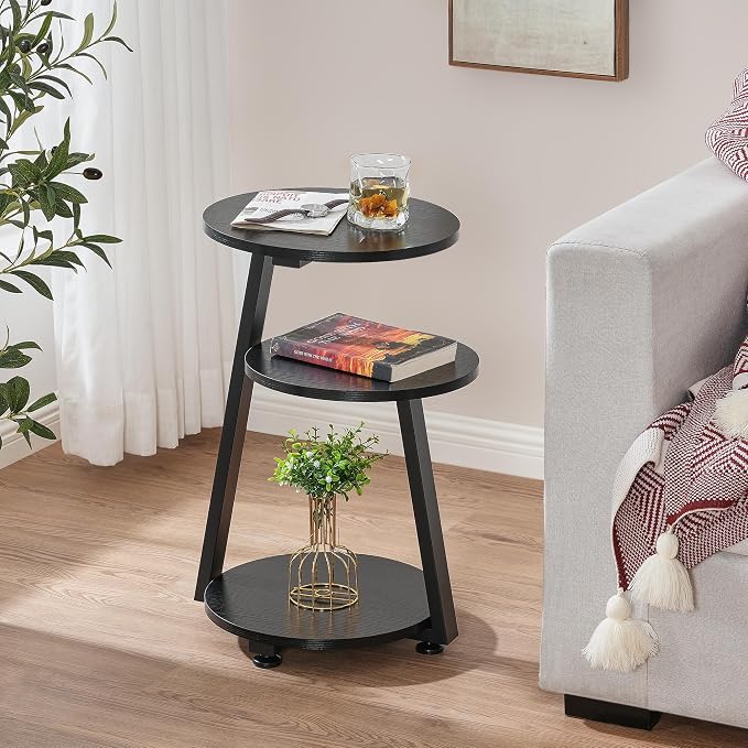 BEWISHOME Round End Table Side Table - Image 2